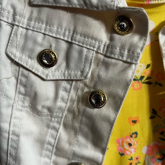 NWT-One Step Up, Little Girls 2 Piece Romper and Denim Vest, Size 7/8 - Picture 5 of 8